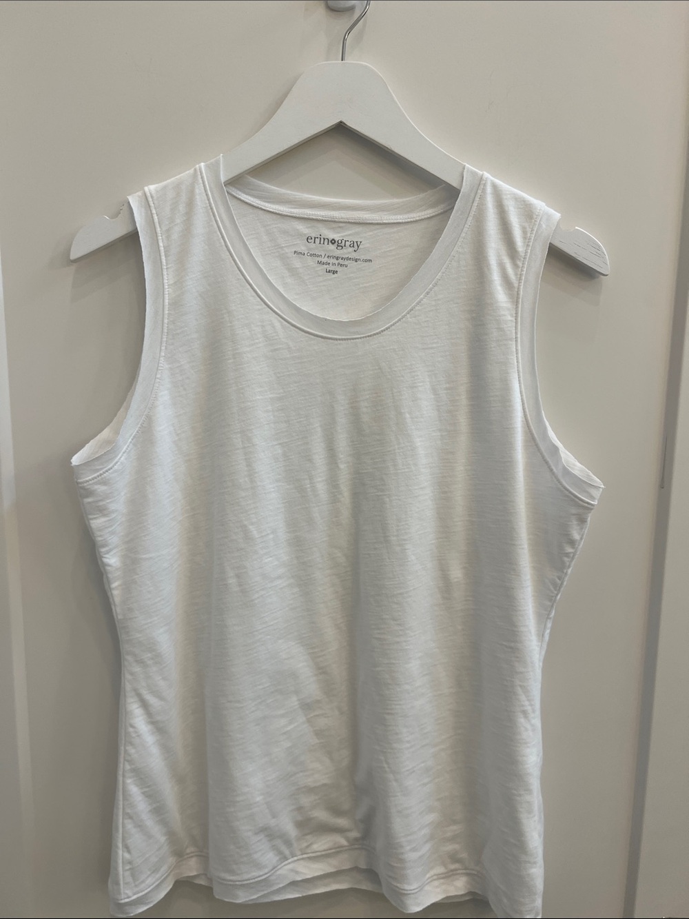 Erin Gray White Sleeveless Tank — Clean Everyday Layering
